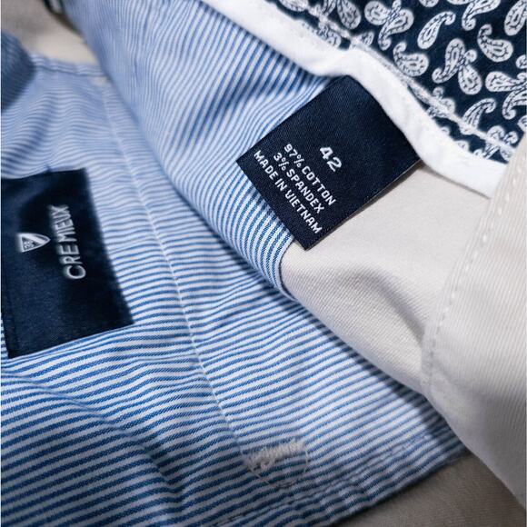 Cremieux Soho Slim Fit Chino Tapered Stretch Chino Shorts Mens SIZE 42 - Picture 3 of 5